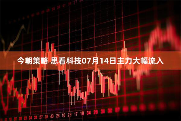 今朝策略 思看科技07月14日主力大幅流入
